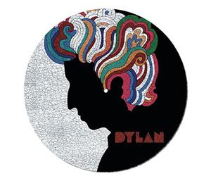 Pyramid International Bob Dylan Turntable Record Slip Mat for Mixing, DJ Scratching and Home Listening (Psychedelic Design) - Official Merchandise, black