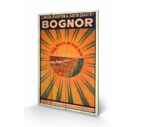 Pyramid International Bognor Wood Print, Multi-Colour, 40 x 59 cm