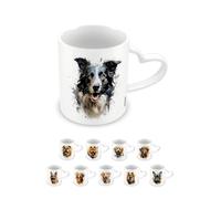 Pyramid International, Border Collie Mug, Coffee and Hot Chocolate Ceramic Mug, Heart Shaped Handle, Love My Dog Collection, 11oz / 315ml, One Size, White