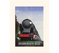 Pyramid International Bournemouth Belle Mounted Print Memorabilia, Multi-Colour, 30 x 40 cm