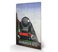 Pyramid International Bournemouth Belle Wood Print, Multi-Colour, 45 x 76 x 1.3 cm