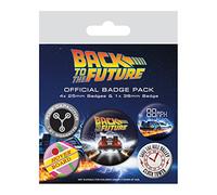 Back to the Future Badge Delorean Multi-Colour 10 x 12.5 x 1.3 cm