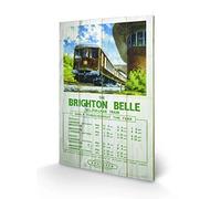 Pyramid International Brighton Belle Wood Print, Multi-Colour, 40 x 59 cm