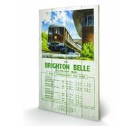 Pyramid International Brighton Belle Wooden Wall Art, Multicoloured, 45 x 76 cm