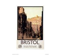 Pyramid International Bristol 2" Mounted Print Memorabilia, Multi-Colour, 30 x 40 x 1.3 cm