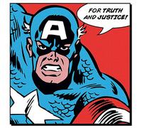 Pyramid International Captain America Canvas Print, Multi-Colour, 85 x 85 x 1.3 cm