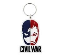 Pyramid International Captain America Civil War Face Split Rubber Keychain, Multi-Colour, 4.5 x 6 cm