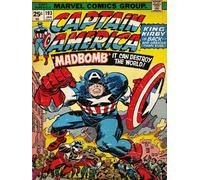 Pyramid International Captain America Madbomb Canvas Print, Multi-Colour, 30 x 40 cm