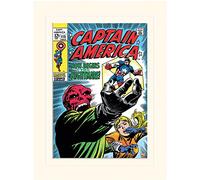 Pyramid International Captain America Now Begins The Nightmare Mounted Print Memorabilia, Multi-Colour, 30 x 40 x 1.3 cm