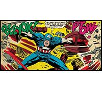 Pyramid International "Captain America So Far So Good Canvas Print, Multi-Colour, 50 x 100 x 1.3 cm