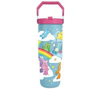 Pyramid International Care Bears 30oz/850ml Pitcher with Straw and Lid, Double-Walled Stainless Steel Body, Keeps Your Drink Cool, Screw Lid with PE Straw, BPA-Free, One Size