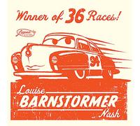 Pyramid International "Cars 3 Legend of the Track-Louise Barnstormer Nash Canvas Print, Multi-Colour, 40 x 40 x 1.3 cm