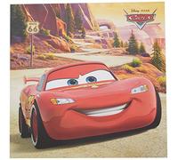 Pyramid International "Cars Lightning Mcqueen Route 66" Canvas Print, Multi-Colour, 40 x 40 x 1.3 cm