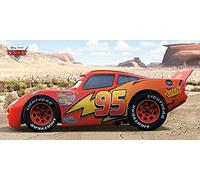 Pyramid International "Cars Lightning Mcqueen Sideshot Canvas Print, Multi-Colour, 50 x 100 x 1.3 cm