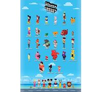 Pyramid International Characters Crossy Road Maxi Poster, Plastic/Glass, Multi-Colour, 61 x 91.5 x 1.3 cm