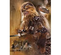 Pyramid International "Chewbacca Art Star Wars Episode VII Canvas Print, Multi-Colour, 60 x 80 x 1.3 cm