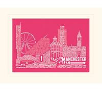 Pyramid International Citography (Manchester) -Mounted Print Memorabilia 30 x 40cm, Paper, Multicoloured, 30 x 40 x 1.3 cm