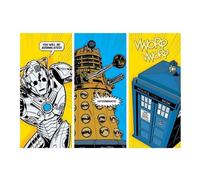 Pyramid International "Comic Sections Doctor Who Art Print, Multi-Colour, 60 x 80 x 1.3 cm