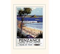 Pyramid International Cornwall 12" Mounted Print Memorabilia, Multi-Colour, 30 x 40 x 1.3 cm