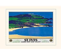 Pyramid International Cornwall 13" Mounted Print Memorabilia, Multi-Colour, 30 x 40 x 1.3 cm