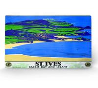 Pyramid International Cornwall 13 Wood Print, Multi-Colour, 45 x 76 x 1.3 cm