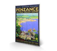 Pyramid International Cornwall 14 Wood Print, Multi-Colour, 40 x 59 cm