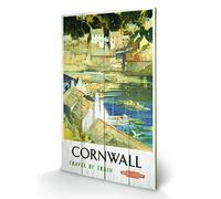 Pyramid International Cornwall 15 Wood Print, Multi-Colour, 45 x 76 x 1.3 cm