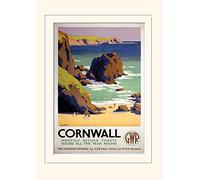 Pyramid International Cornwall 5" Mounted Print Memorabilia, Multi-Colour, 30 x 40 x 1.3 cm