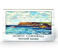 Pyramid International Cornwall 6 Wood Print, Multi-Colour, 45 x 76 x 1.3 cm
