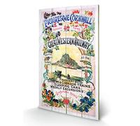 Pyramid International Cornwall 7 Wood Print, Multi-Colour, 45 x 76 x 1.3 cm