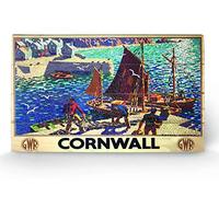 Pyramid International Cornwall 9 Wood Print, Multi-Colour, 45 x 76 x 1.3 cm