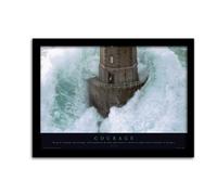 Pyramid International Courage Framed Print Memorabilia, Multi-Colour, 30 x 40 x 1.3 cm