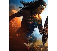 Pyramid International "Courage Wonder Woman Canvas Print, Multi-Colour, 60 x 80 x 1.3 cm