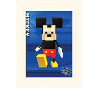 Pyramid International Crossy Road (Mickey) -Mounted Print Memorabilia 30 x 40cm, Paper, Multi-Colour, 45 x 76 x 1.3 cm