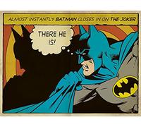 Pyramid International "DC Comics Batman - There He Is! Canvas Print, Multi-Colour, 30 x 40 x 1.3 cm