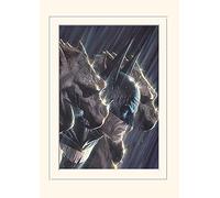 Pyramid International DC Comics Gotham's Protector Mounted Print Memorabilia, Multi-Colour, 30 x 40 x 1.3 cm
