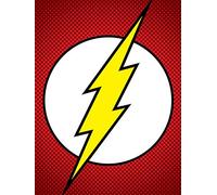Pyramid International DC Comics The Flash Symbol Canvas Print, Multi-Colour, 30 x 40 cm