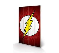 Pyramid International DC Comics (The Flash Symbol) -Wood Print 45 x 76cm, Multi-Colour, 45 x 76 x 1.3 cm