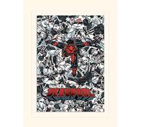 Pyramid International Deadpool Bodies Mounted Print Memorabilia, Multi-Colour, 30 x 40 x 1.3 cm
