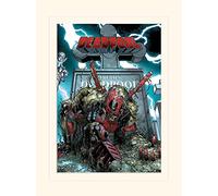 Pyramid International Deadpool Grave Mounted Print Memorabilia, Multi-Colour, 30 x 40 x 1.3 cm