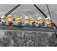 Pyramid International Despicable Me Minions Lunch On A Skyscraper 60x80cm Canvas Print, Multi-Colour
