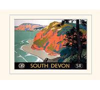 Pyramid International Devon 4" Mounted Print Memorabilia, Multi-Colour, 30 x 40 x 1.3 cm