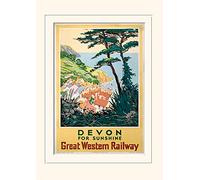 Pyramid International Devon 5" Mounted Print Memorabilia, Multi-Colour, 30 x 40 x 1.3 cm