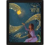 Pyramid International Disney Wish Poster in 3D (Wish Come True Design) 25cm x 20cm x 1.3cm Framed Wall Art and 3D Wall Art Picture in Black Picture Frame - Official Merchandise