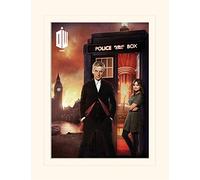 Pyramid International Doctor Who London Fire Mounted Print Memorabilia, Multi-Colour, 30 x 40 x 1.3 cm