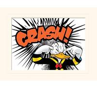 Pyramid International Donald Duck Crash Mounted Print Memorabilia, Multi-Colour, 30 x 40 x 1.3 cm