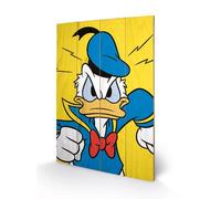 Pyramid International Donald Duck Mad Wood Print, Multi-Colour, 40 x 59 cm