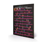 Pyramid International Donkey Kong NES Wood Print, Multi-Colour, 40 x 59 x 1.3 cm