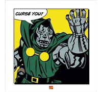 Pyramid International Dr. Doom Curse You Art Prints, Multi-Colour, 40 x 40cm