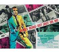 Pyramid International "Dr. No - Montage James Bond Canvas Print, Multi-Colour, 60 x 80 x 1.3 cm